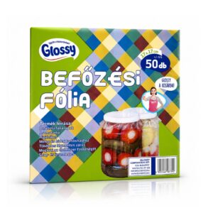Glossy befőzési fólia 17 × 17 cm 50 db