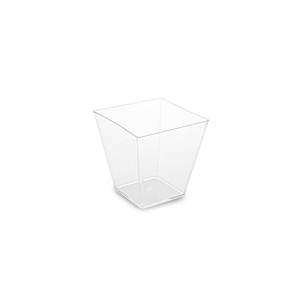 Szögletes fingerfood tálka 100 ml víztiszta 50 db