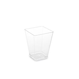 160 ml fingerfood tálka szögletes víztiszta 20 db tetővel használható