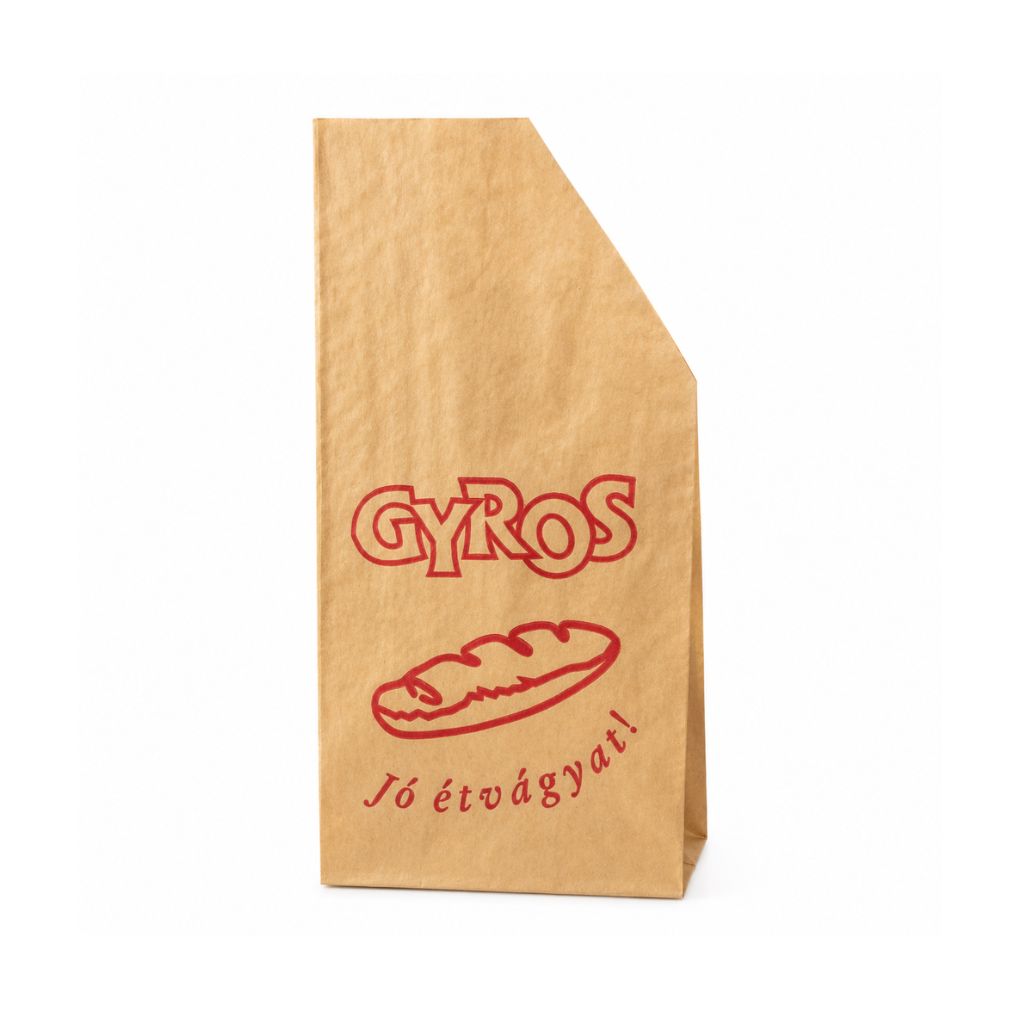 Gyros tasak barna nyomott 12x24 cm 200 db