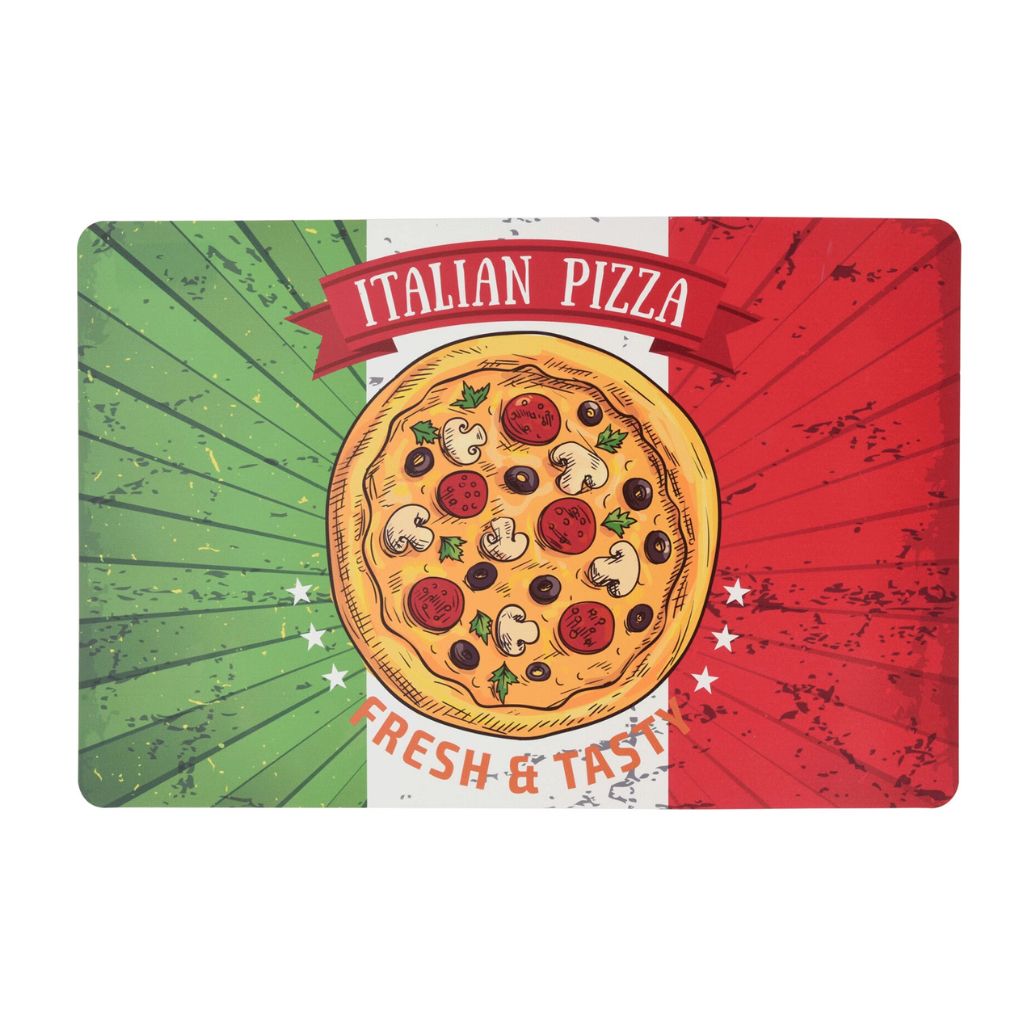 Tányéralátét pizza mintával több mintában