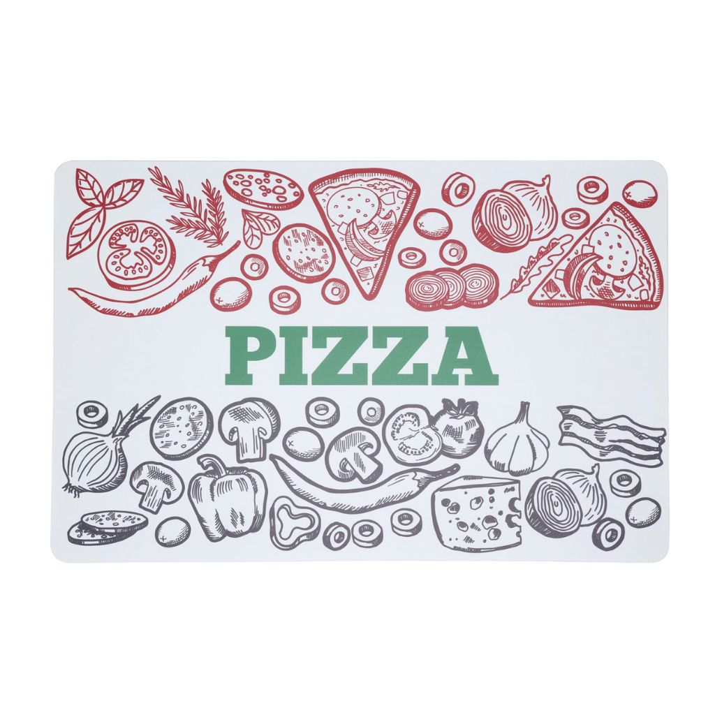 Tányéralátét pizza mintával több mintában