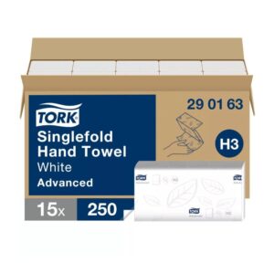 Tork H3 Singlefold 2 rétegű fehér kéztörlő 250 lap csomag