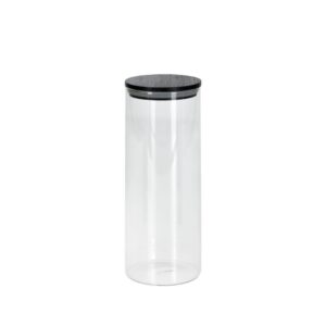 Üveg tárolóedény 1050 ml fekete fedéllel